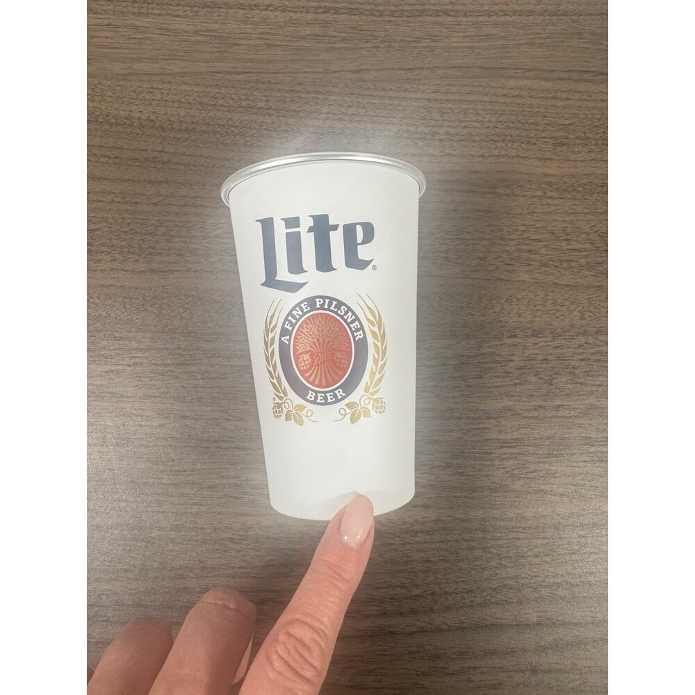 Miller Lite Stainless Steel cup A Fine Pilsner Beer. It’s‎ Miller Time